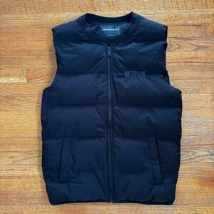 Mercer‎ + Mettle Netflix Puffer Vest Mens Small Black Full Zip Insulated